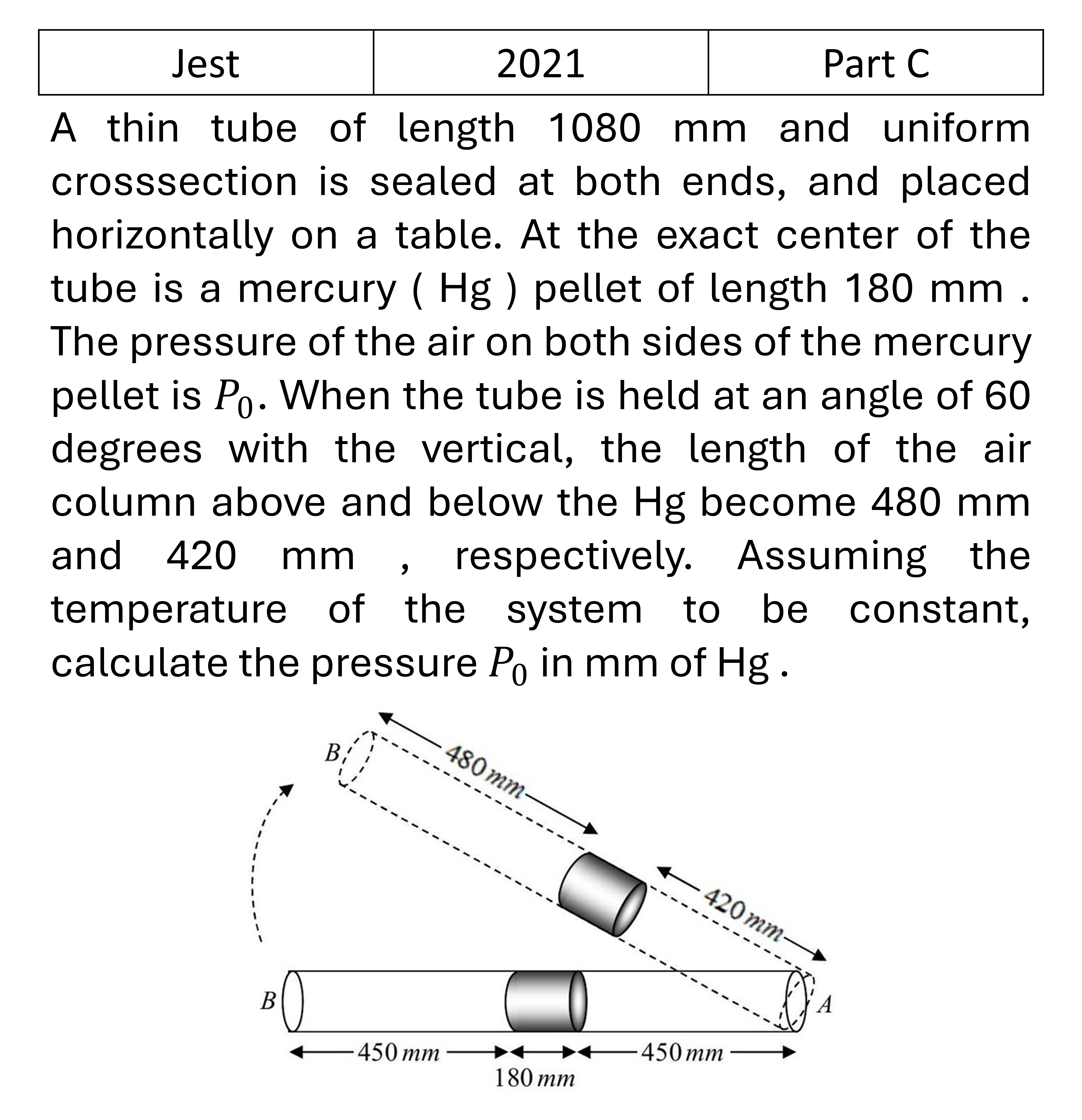 JEST 2021 Bulk Matter previous year question JEST_2021_Q49