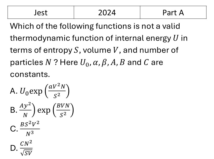 JEST 2024 Microcanonical Ensemble previous year question JEST_2024_Q19