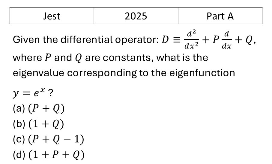 JEST 2025 Differential Equation previous year question JEST_2025_Q17