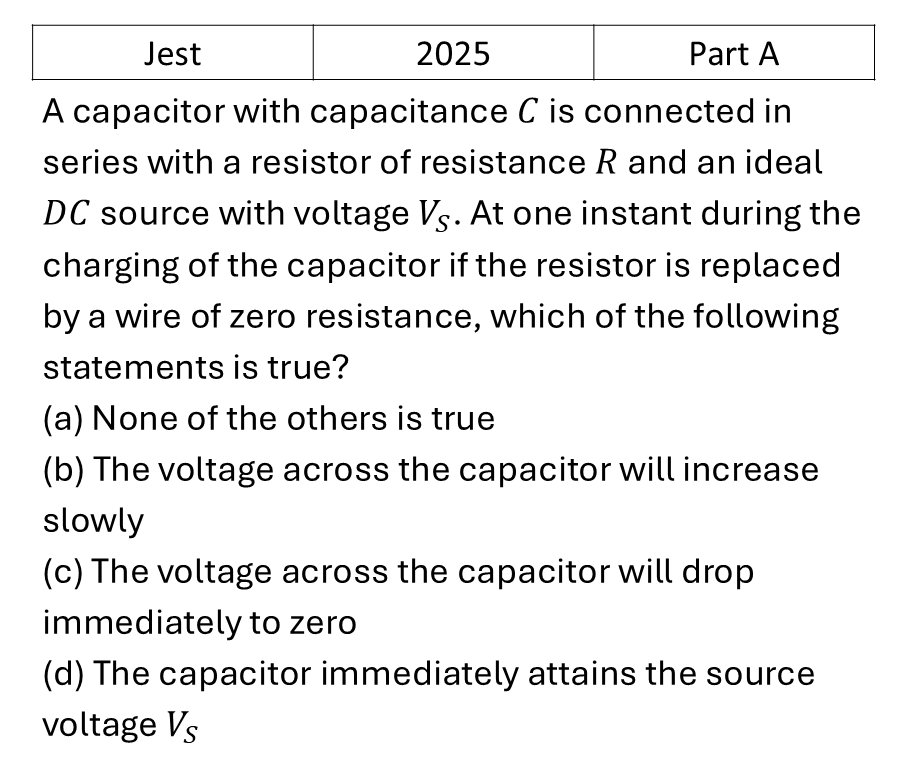 JEST 2025 Basic Electronics previous year question JEST_2025_Q23
