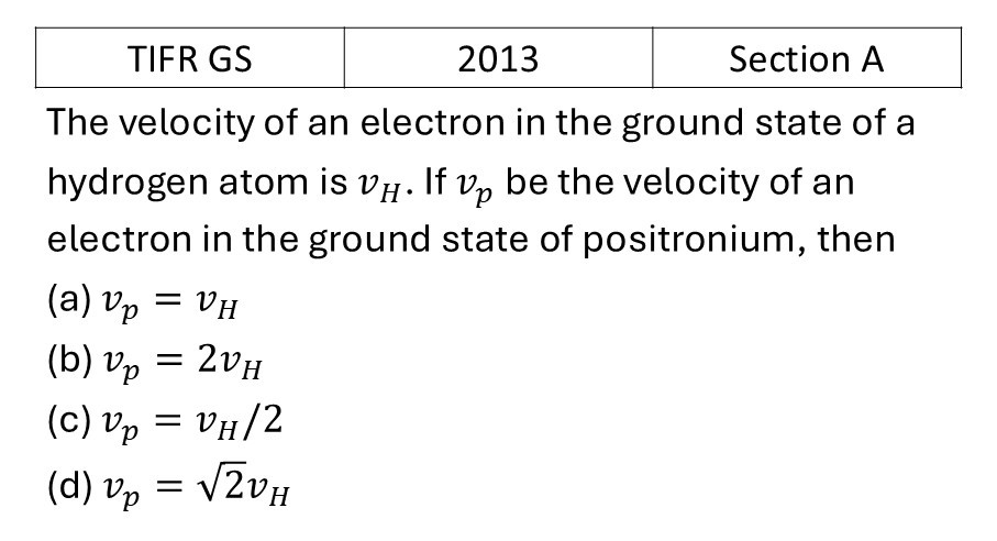 TIFR 2013 A Bohar model previous year question TIFR_2013_A_Q17