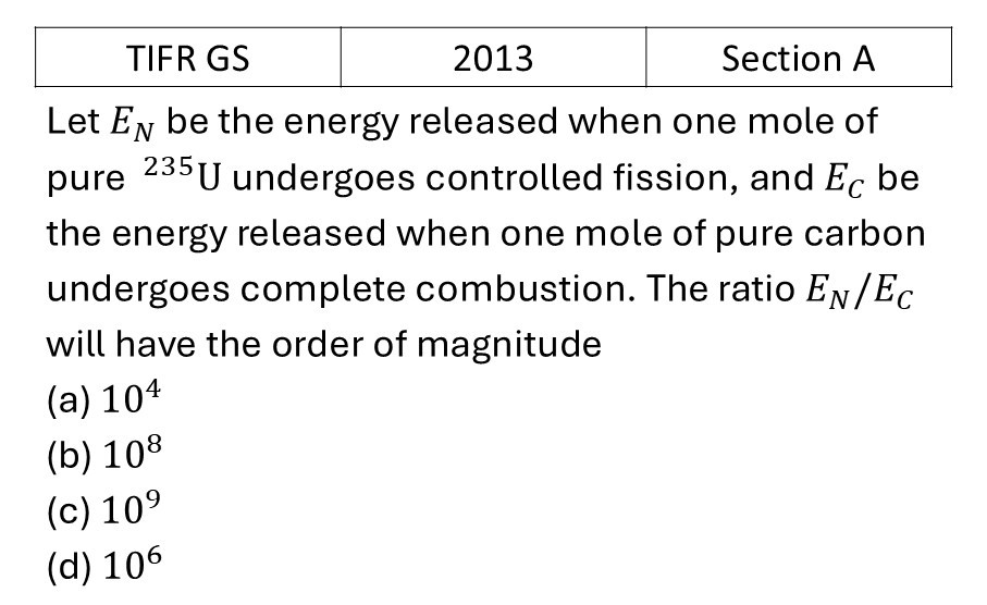 TIFR 2013 A Radioactivity previous year question TIFR_2013_A_Q21