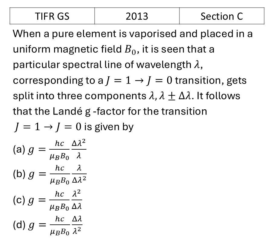 TIFR 2013 C Effects in atomic physics previous year question TIFR_2013_C_Q10