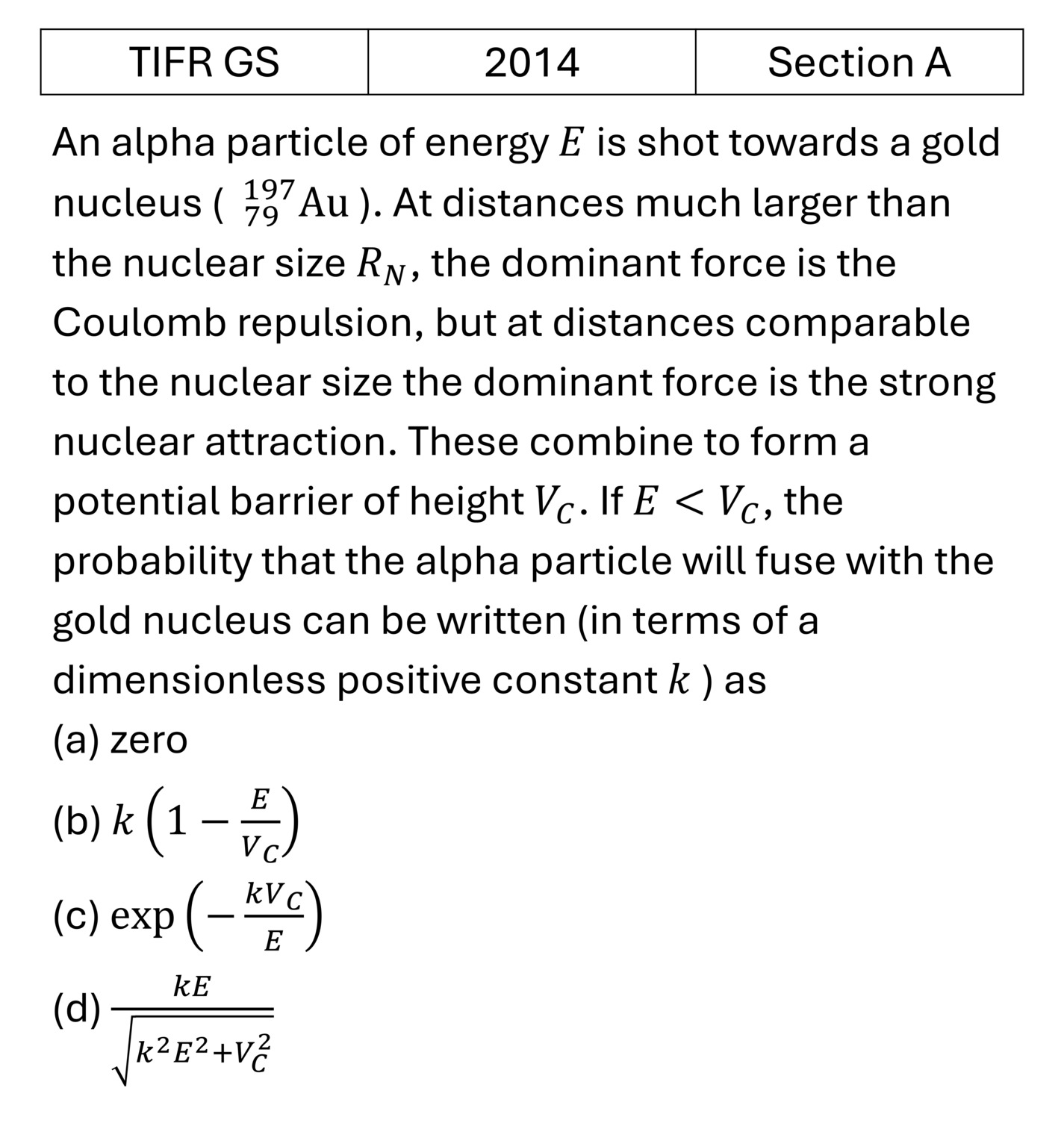 TIFR 2014 A Radioactivity previous year question TIFR_2014_A_Q22