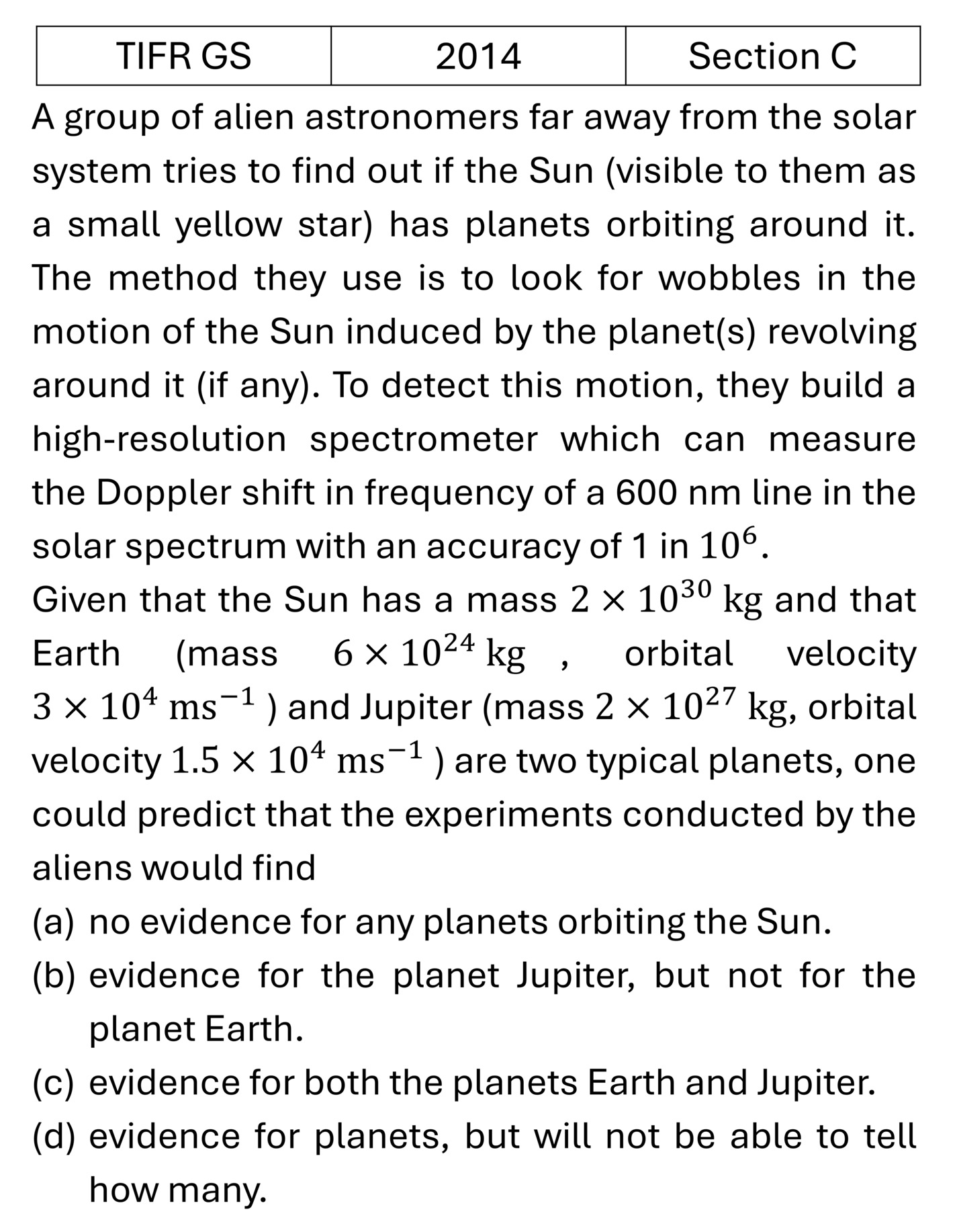 TIFR 2014 C Experimental design previous year question TIFR_2014_C_Q54
