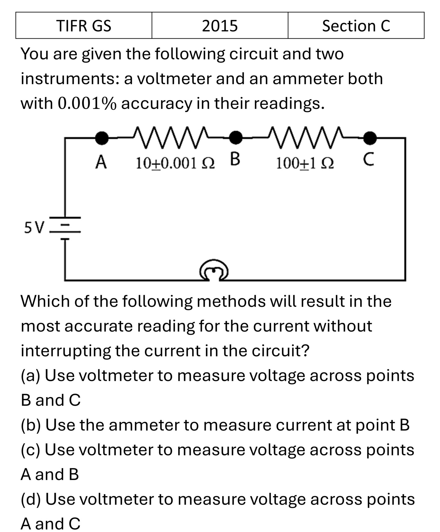 TIFR 2015 C Instruments previous year question TIFR_2015_C_Q14