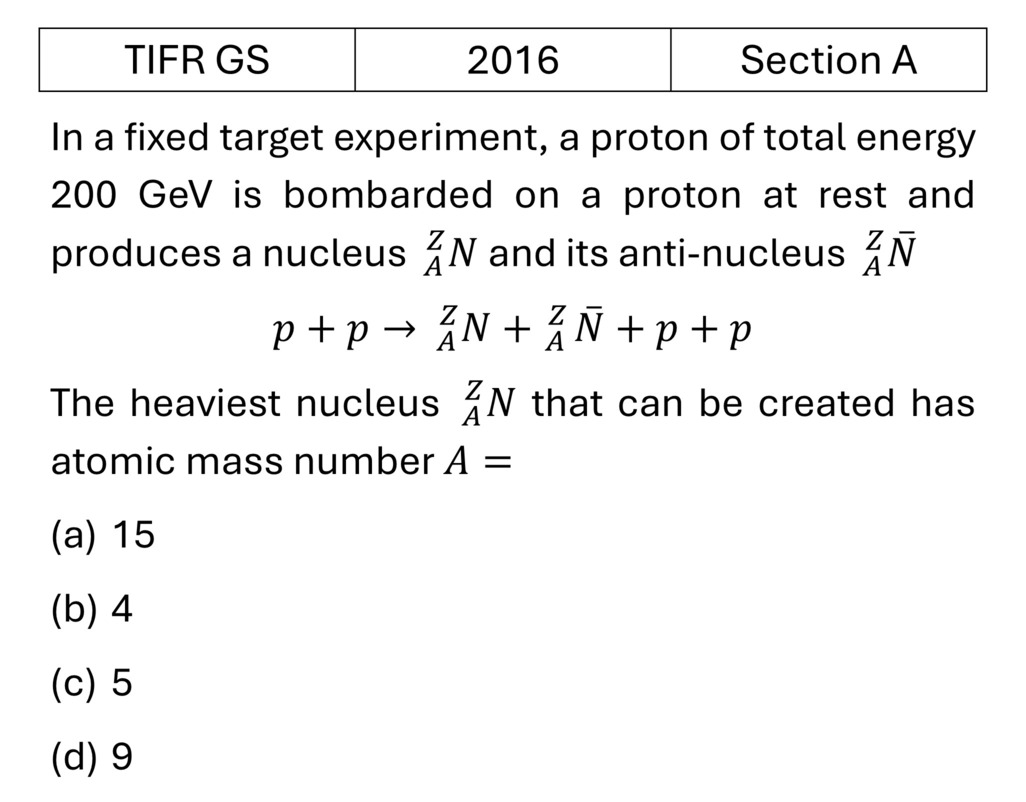 TIFR 2016 A Radioactivity previous year question TIFR_2016_A_Q16