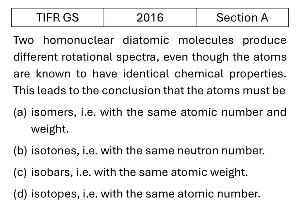 TIFR 2016 A Molecular Physics previous year question TIFR_2016_A_Q22