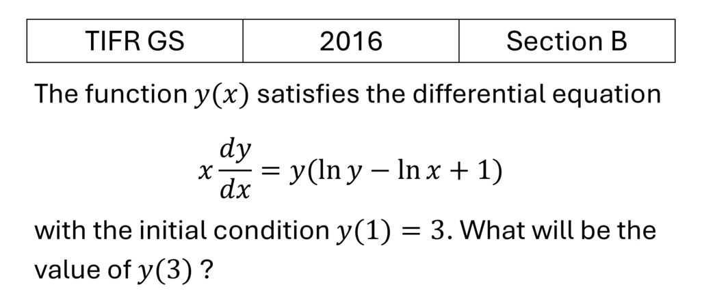 TIFR 2016 B Differential Equations previous year question TIFR_2016_B_Q12