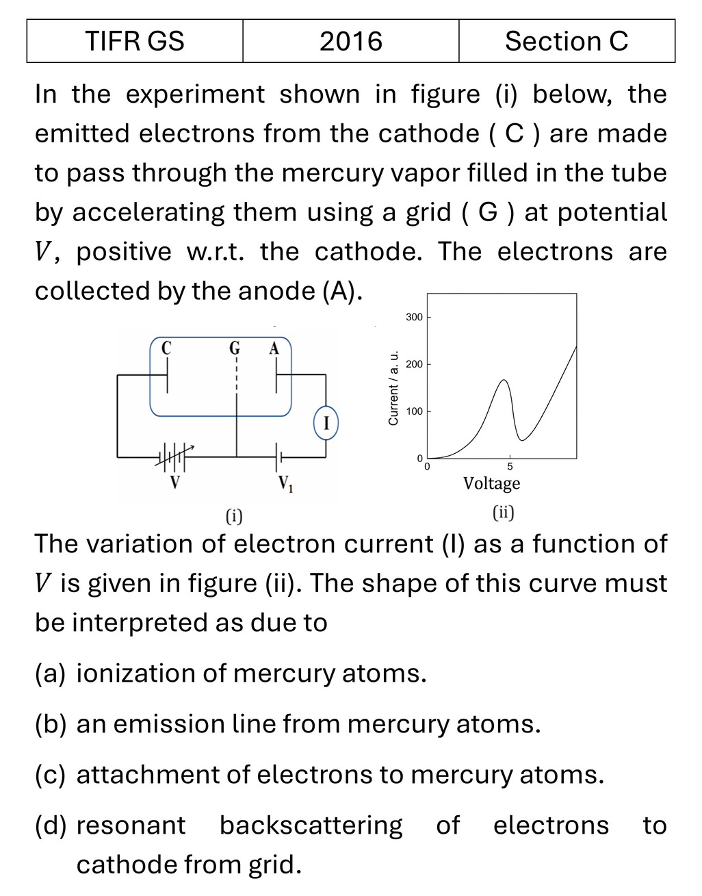 TIFR 2016 C Accelerator and Detectors previous year question TIFR_2016_C_Q8