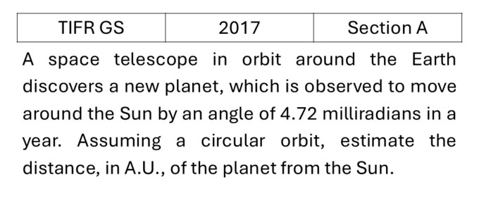 TIFR 2017 A Central Forces, Gravitation and Universe previous year question TIFR_2017_A_Q17