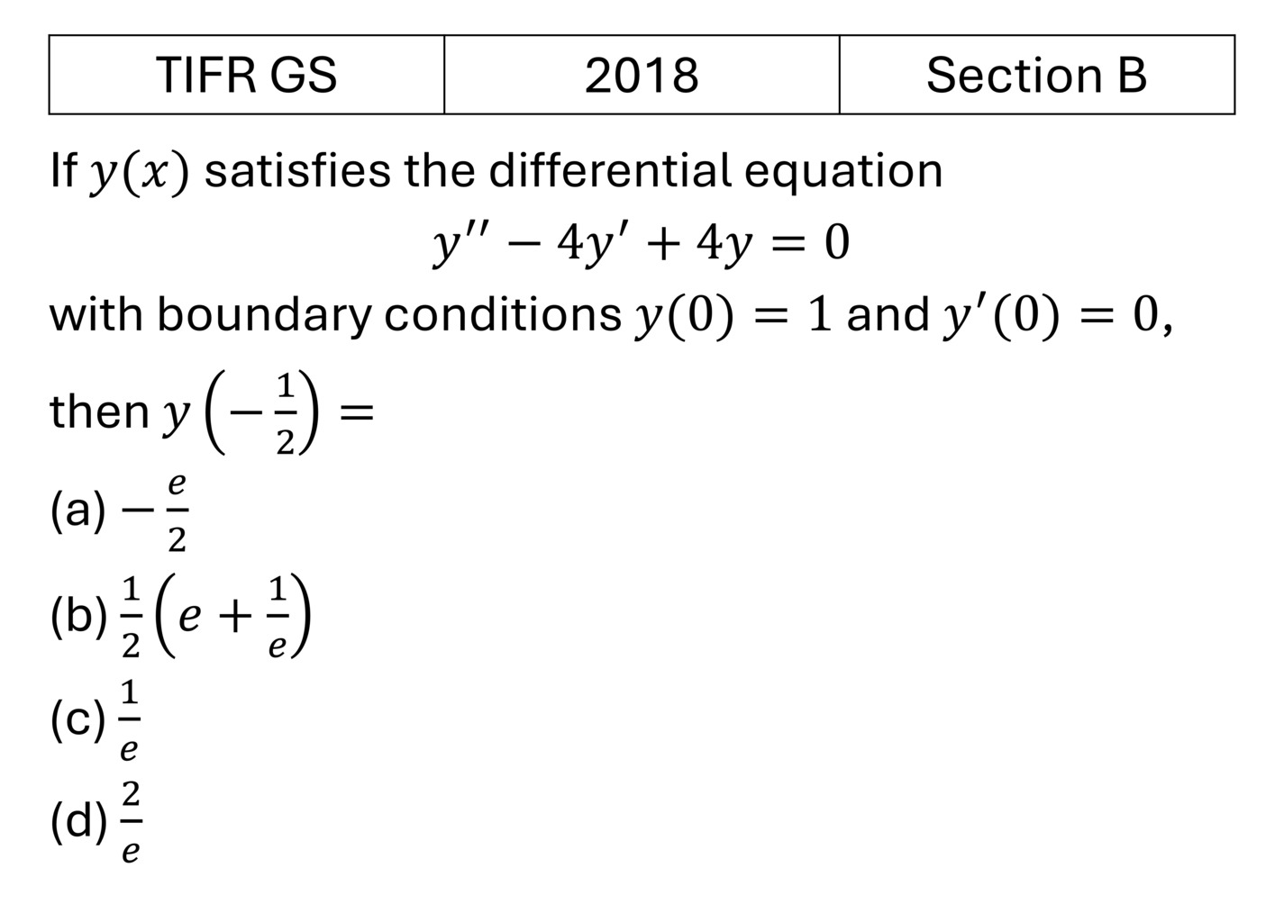 TIFR 2018 B Differential Equations previous year question TIFR_2018_B_Q21