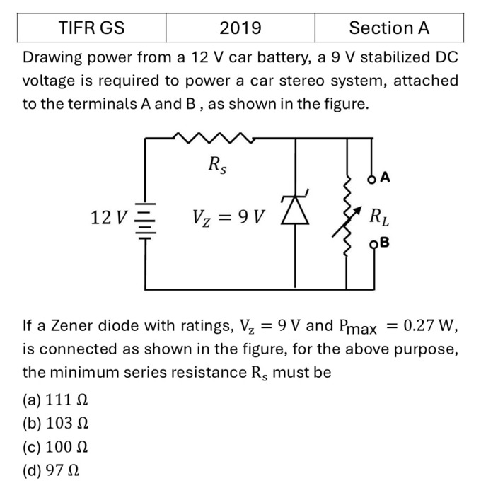 TIFR 2019 A Diodes previous year question TIFR_2019_A_Q24