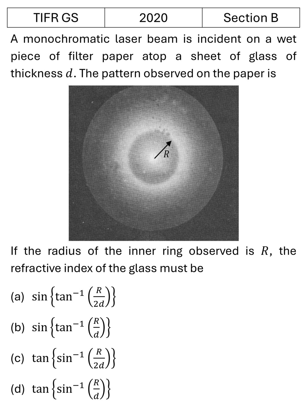 TIFR 2020 B Interference previous year question TIFR_2020_B_Q14