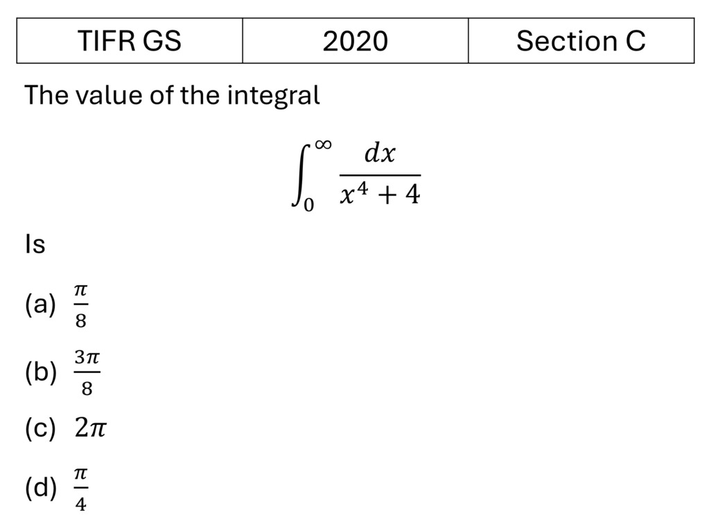TIFR 2020 C Complex Analysis previous year question TIFR_2020_C_Q2