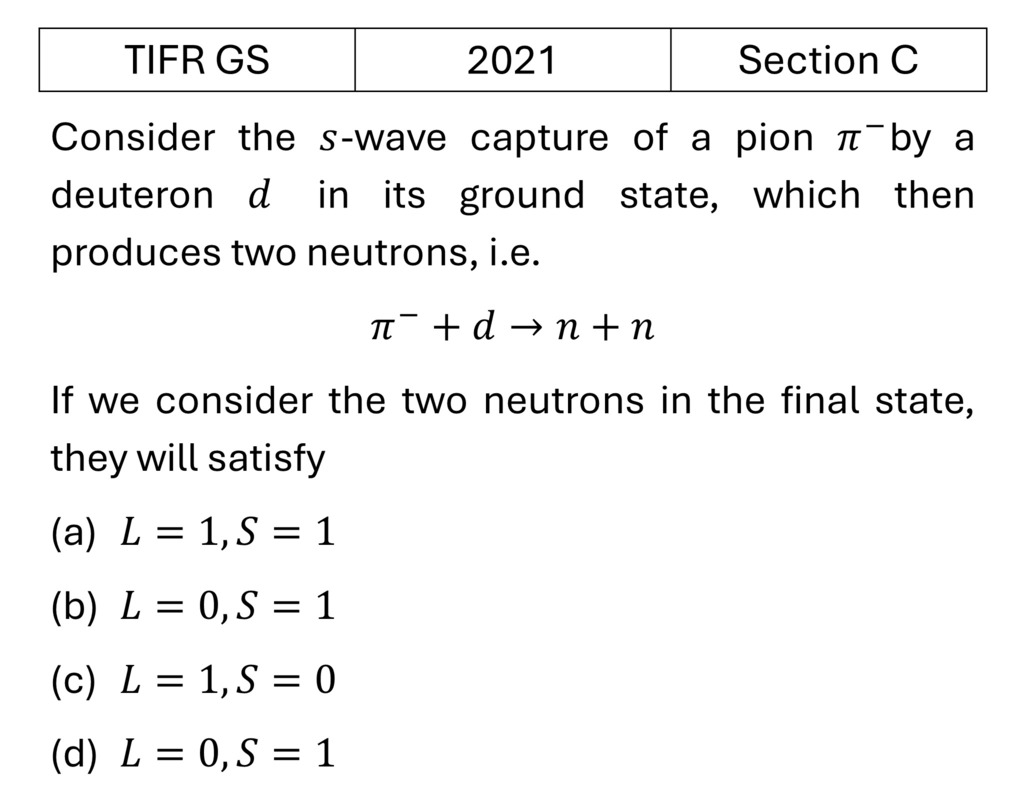 TIFR 2021 C Radioactivity previous year question TIFR_2021_C_Q13