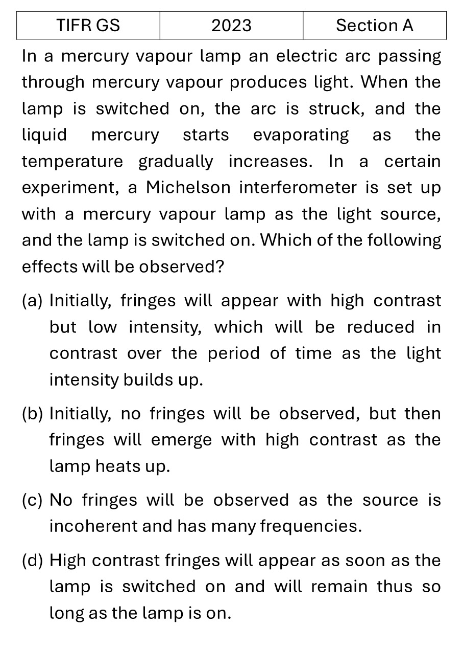 TIFR 2023 A Interference previous year question TIFR_2023_A_Q19