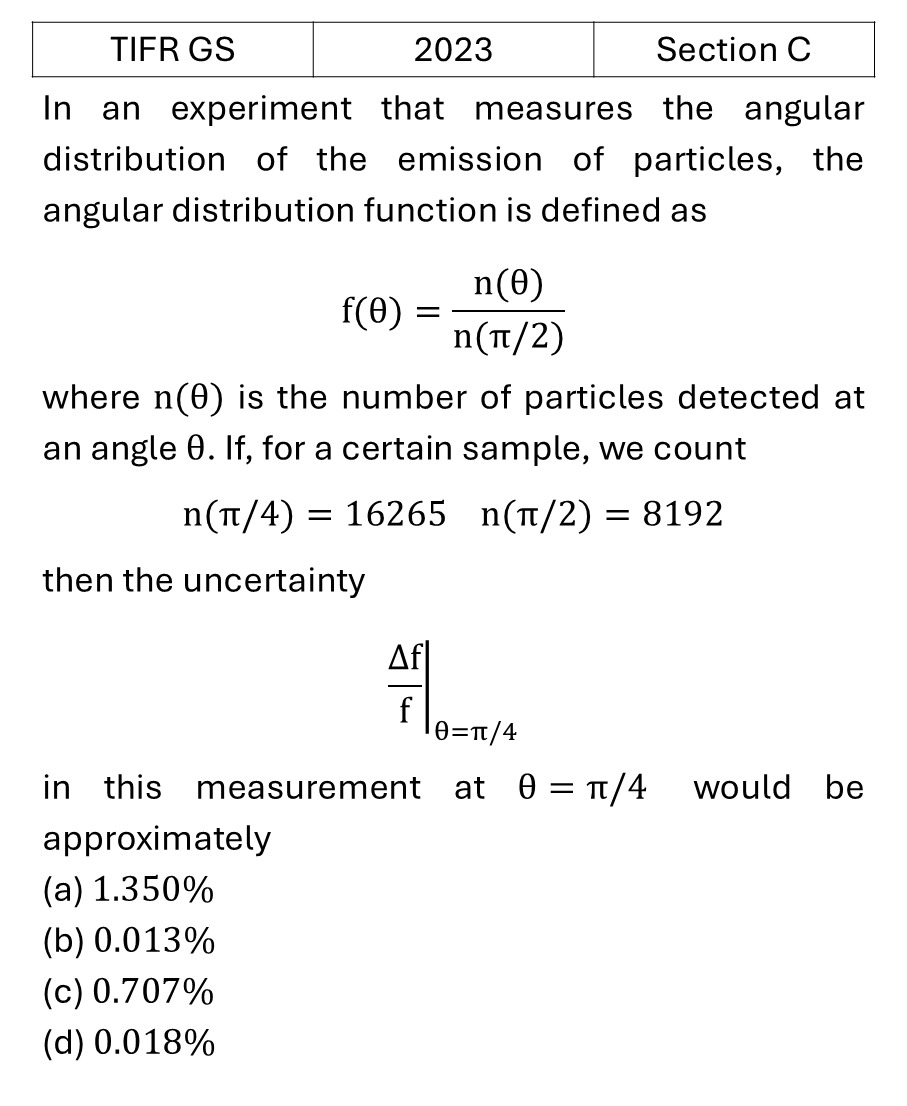 TIFR 2023 C Data Anaysis previous year question TIFR_2023_C_Q10