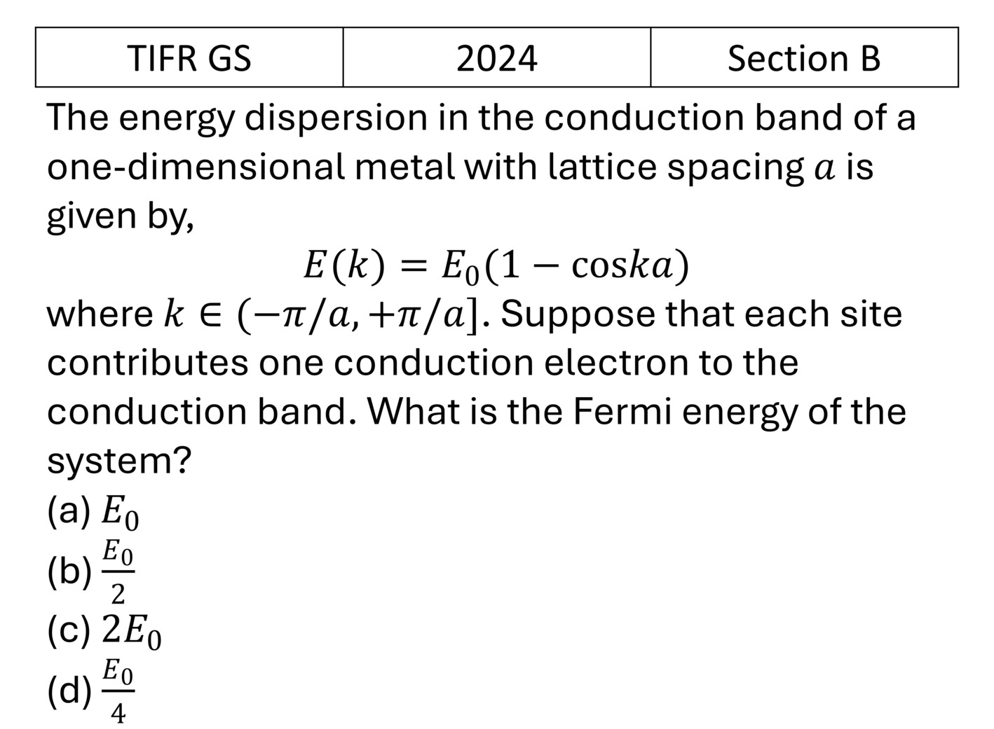 TIFR 2024 B Lattice Vibrations and Thermal Properties previous year question TIFR_2024_B_Q15